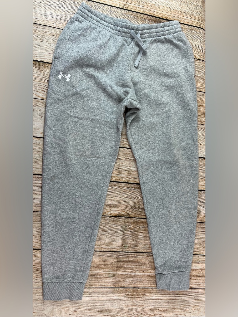 Under Armour Rival Fleece Joggers Sweatpants Grey Boys Youth Size XL